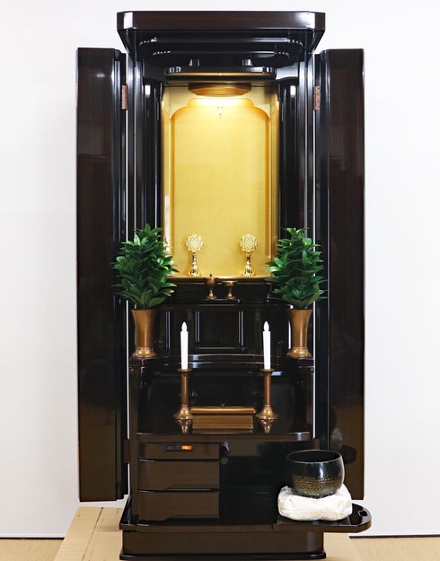 Soka Gakkai Furniture-style Buddhist Altar "Akane" Available in 4 colors Made in Japan Rainbow Gold Cabinet Compatible with Permanent Gohonzon